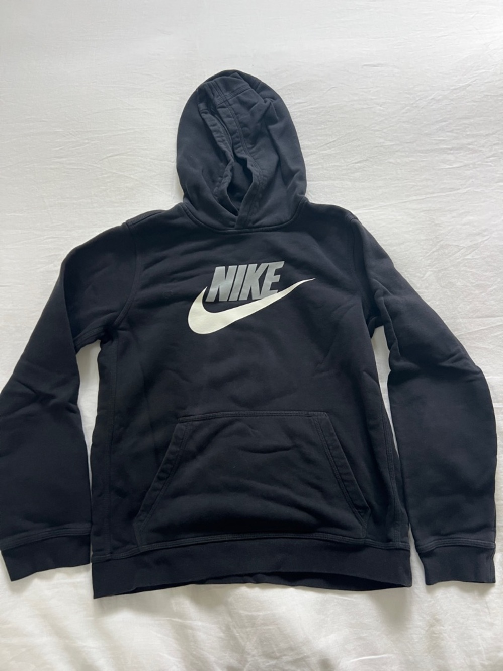 Nike Black Pullover Hoodie with White Logo